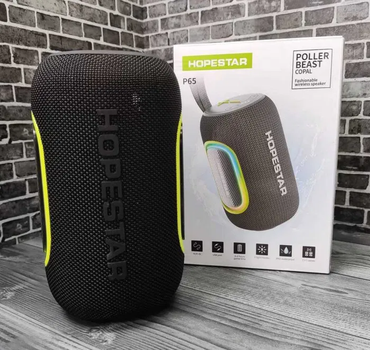 Портативная акустическая колонка Hopestar P65, black/yellow