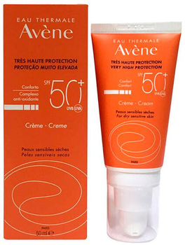 Krem przeciwsłoneczny Avene Face Cream SPF50+ Dry Sensitive Skin 50 ml (3282770149487)