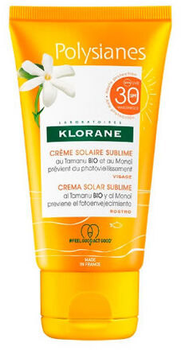 Сонцезахисний крем Klorane Polysianes Sublime Face Sun Cream SPF30 50 мл (3282770150629)