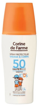 Mleczko do opalania Corine De Farme Kids Sun Spray SPF50 150 ml (3468080008380)