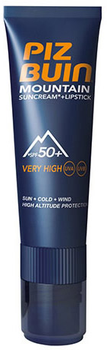 Бальзам для губ Piz Buin Mountain Sun Cream And Lipstick SPF50 20 мл (3574660674897)