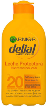Balsam przeciwsłoneczny Garnier Delial Moisturizing Protective Milk 24h SPF20 200 ml (3600540500045)