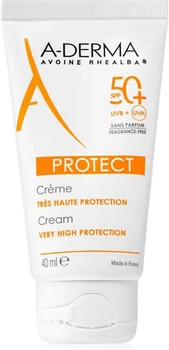 Солнцезащитный крем A-Derma Protect Very High Protection Cream SPF50+ 40 мл (3770282072716)