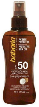 Olej do ochrony przeciwsłonecznej Babaria Protective Sun Oil SPF50 With Tahitian Monoi Oil 100 ml (8410412000352)