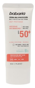 Сонцезахисний крем Babaria Solar Multiprotection Anti-SPot Cream SPF50 50 мл (8410412490191)