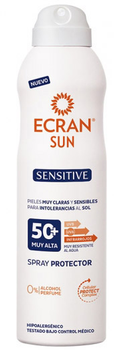 Rozpylać przeciwsłoneczny Ecran Sun Lemonoil Sensitive Protective Spray SPF50 250 ml (8411135482197)