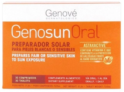 Tabletki przeciwsłoneczny Genove Genosun Oral 30comp 21,6 g (8423372830204)