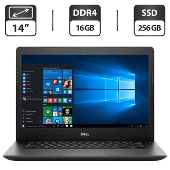 Ноутбук Dell Latitude 3490 / 14" TN / Intel Core i3-8130U (2(4) ядра по 2.2-3.4 GHz) / 16GB DDR4 / 256GB SSD / UHD Graphics 620 / WebCam / HDMI б/у