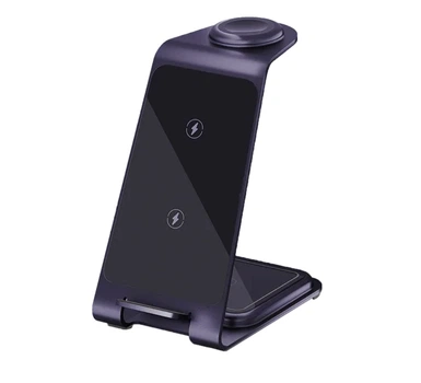 Бездротова зарядка стенд 3in1 Smart Pure Metal WL 15 Вт deep purple