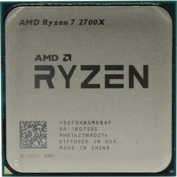 Процесор AMD Ryzen 7 2700X (YD2700XBGM88AF) (Socket AM4, 16T, 4.3 ГГц, Tray) Б/в