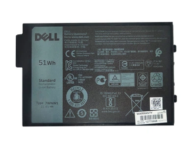 Батарея для ноутбука Dell Latitude 5424 7WNW1, 51Wh (4342mAh), 3cell, 11.4V, Li-ion, чорна,