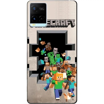 Силиконовый чехол Candy для Vivo Y21 / Y33s с рисунком Майнкрафт