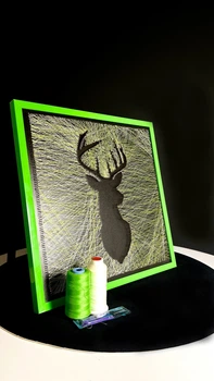 Набір для творчості та рукоділля String Art «Green Deer 50х50» EX-014 Art Millennium