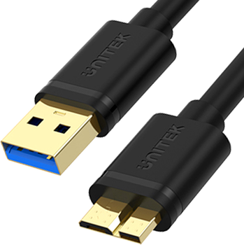 Kabel Unitek USB 3.0 microB/USB 2 m Black (Y-C463GBK)