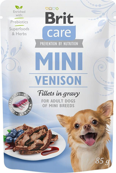 Вологий корм для собак Brit care mini pouch оленина 85 г (8595602554867)