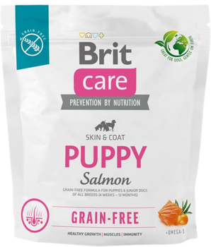 Сухий корм для собак Brit care dog беззерновий puppy salmon 1 кг (8595602558827)