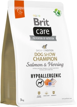 Karma sucha dla psów Brit care dog hypoallergenic dog show champion łosoś, śledź 3 kg (8595602559114)