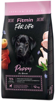 Сухий корм для цуценят і вагітних сук Fitmin dog for life puppy 12 кг зі смаком птиці (8595237034079)