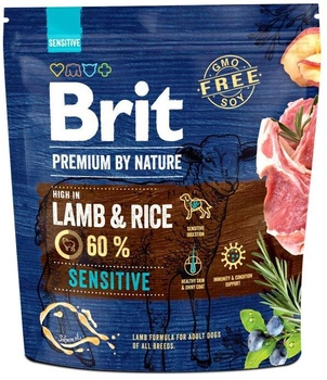 Sucha karma dla psów Brit Premium Adult Sensitive Lamb & Rice 1 kg (8595602526611)