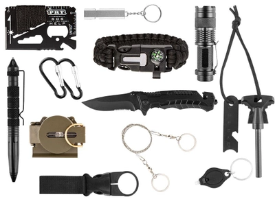 Туристичний набір інструментів для вижвання, мультитул NEO Tools 14 в 1 із сумкою (63-153)