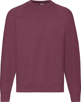 Світшот Fruit of the Loom Raglan Sweat Бордовый 2XL
