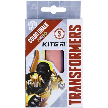 Крейда кольорова 3шт. KITE TF21-077 Transformers JUMBO /TF21-077/
