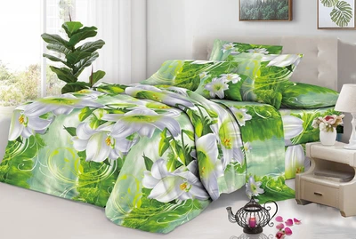 Євро комплект постільної білизни Vital - Textile Бязь 3D Premium 200х220 см (BPe-262-00)