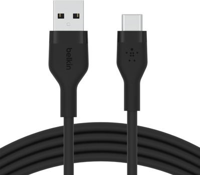 Kabel Belkin USB-A - USB-C Silikonowy 1 m Czarny (CAB008BT1MBK)