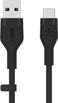 Kabel Belkin USB-A - USB-C Silikonowy 3 m Czarny (CAB008BT3MBK)