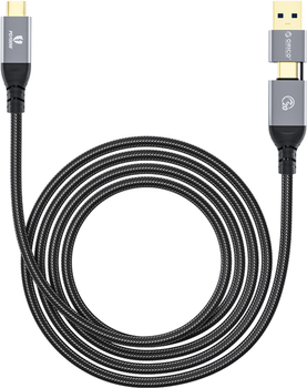 Кабель Orico USB-C + USB-A 4K, 100 Вт 2 м (ACC20-20-BK-BP)