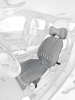 Ортопедические био накидки на кресла легковых и грузовых автомобилей. КОМПЛЕКТ. Двусторонняя (Лето/Зима). СЕРЫЙ.Mini3