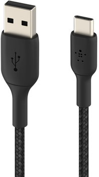 Kabel Belkin Pleciony CA 1M Czarny (CAB002BT1MBK)
