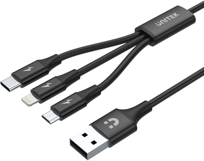 Кабель Unitek USB 3 w 1 C14049BK Чорний