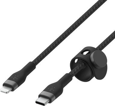 Kabel Belkin USB-C do LTG w oplocie silikonowym 3 m czarny (CAA011BT3MBK)
