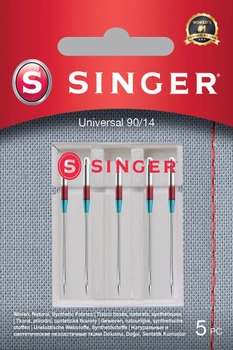Голка для швейної машини Singer UNIVERSAL 90/14 5PK 5 шт. (7393033107383)