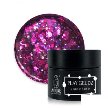 Глиттерный гель Adore Professional Play Gel P-02 фиолетовая фуксия 5 мл (2101010025293)