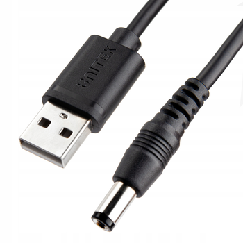Kabel Unitek USB Type-A DC 5.5/2.5mm 9V 1.5m (Y-C4046BK)