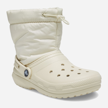 Śniegowce damskie wysokie Crocs Classic Lined Neo Puff Boot 206630-BONE M7/W9 39-40 25 cm Beżowe (196265163717)