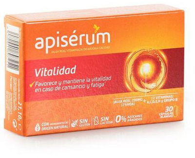 Suplement diety na odporność Apisérum Apiserum Vitality 30 kapsułek (8470001897251)
