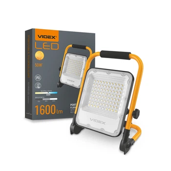 LED прожектор акумуляторний VIDEX PREMIUM 50W 5000K 220V (VL-F2A-505) 26989