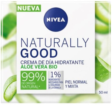 Крем для обличчя Nivea Naturally Good Moisturizing Day Cream Normal And Combination Skin 50 мл (4005900776983)