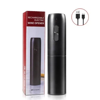 Электрический аккумуляторный штопор для винных бутылок + USB кабель, черный (67783901)