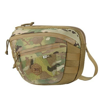 Сумка тактическая через плечо на грудь M-TAC Sphaera Hex Hardsling Bag Large с липучкой Elite Multicam/Coyote для пистолета (сумка на пояс)