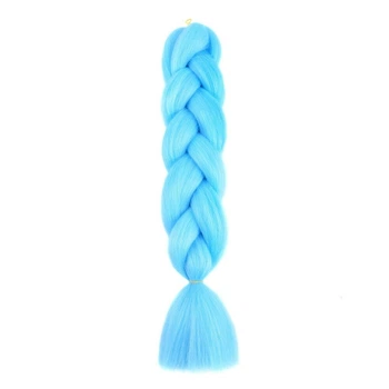 Канекалон Jumbo Braid однотонный голубой небесный коса длинна 60 см Вес 100 грам Термостойкий А31