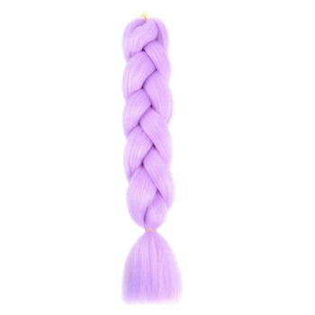 Канекалон Jumbo Braid однотонный светло сиреневый коса длинна 60 см Вес 100 грам Термостойкий А36