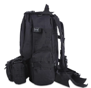 Рюкзак з підсумками B08 чорний, 55 л