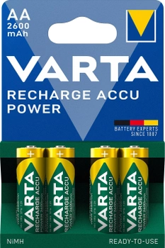 Аккумулятор Varta Rechargeable Accu AA 2600 мА/час BLI 4 Ni-MH (5716101404)