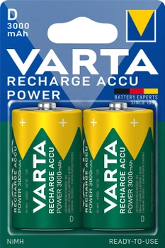 Аккумулятор универсальный Varta Rechargeable Accu D 3000 мАч BLI 2 Ni-MH (56720101402) (4008496550777)
