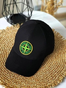 Кепка Бейсболка Stone Island (Стон Айленд, Стоник) с изогнутым козырьком, Унисекс WUKE One size