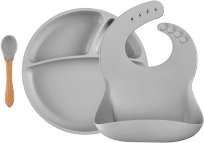 Набір для годування MinikOiOi BLW SetII-Powder Grey 3 предмети (101070017)